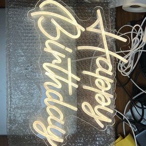 Happy birthday neon light